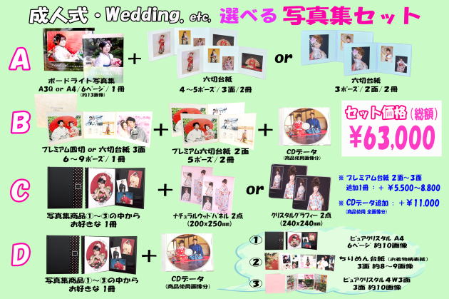 成人・Wedding 選べる写真集セット 成人・Wedding 選べる写真集セット